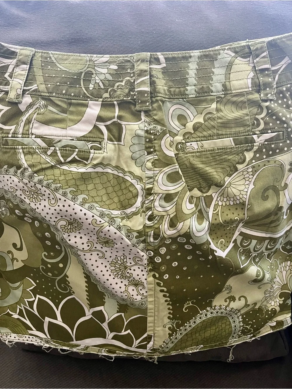 Ann Taylor Bohemian Paisley Skirt in Olive and Sage Size 8